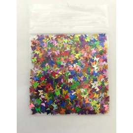 BabyEmma2007 Solvent Resistant BUTTERFLY shape Glitter-Rainbo