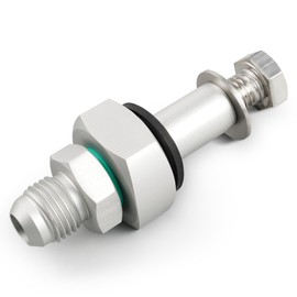 Bevinsee 6AN Universal Fuel Tank Return Line Fitting Bung Kit Aluminum 9/16"-18 to 6AN Fitting