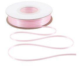 BAORJCT - Cinta de satén de color sólido de 1/8 pulgadas x 100 yardas, color rosa perla de doble cara para envolver regalos, manualidades, decoración de boda, tarjeta de invitación de boda, decoración