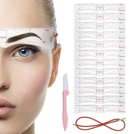 Kit Moldeador de Plantilla para Cejas, Plantilla Reutilizable con Correa para Cejas Perfectas, Moldeador de Cejas (Colores variados)