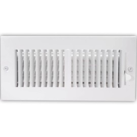 EZ-FLO 10x4 Inch Air Vent Cover Wall/Ceiling Two-Way HVAC Register White 61609