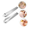 FELTECHELECTR 2pcs Stainless Steel Fish Bone Remover Tweezers Set with