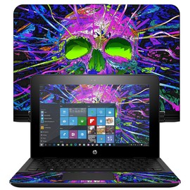 MightySkins Skin Compatible With HP x360 Convertible 11" (2017) wrap cover sticker skins Hard Wired