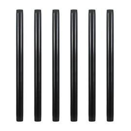 GeilSpace 6 Pack 3/4" × 16" Pre-Cut Black Metal Pipe, Industrial Steel Fits Standard Three Quarters Inch Black Threaded Pipes and Fittings - Vintage DIY Industrial Shelving (3/4" × 16", Black)