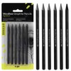 Woodless Charcoal Pencils Set,6 Pcs Professional Pure Carbon Sketch Pens