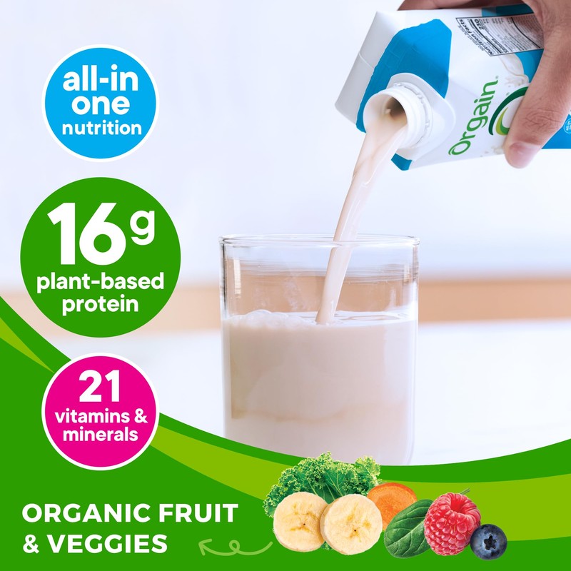 Orgain Organic Nutritional Vegan Protein Shake, Vanilla Bean - 16g