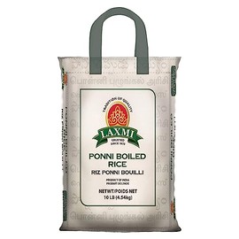 Laxmi All-Natural Ponni Boiled (Like Gold) Rice, 10lb Bag