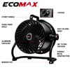 10-Inch High-Velocity Drum Air Circulator Fan, Heavy-Duty Shop Fan with