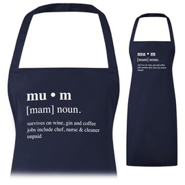 A1 Graphics Ltd Mum Printed Apron Baking Dictionary Definition Home Cooking Chef Multiple Colours Available (Navy)