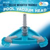 U.S. Pool Supply Deluxe Weighted Triangular Pool Vacuum Head with