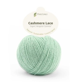 PASCUALI Organic Cashmere Lace Knitting Wool 100% Cashmere Wool for Knitting and Crocheting, Set: 4 Balls - 100 g - Colour: Caribbean 48