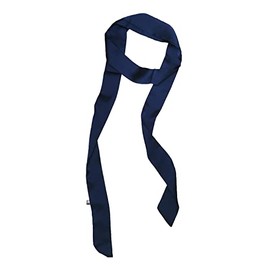 Stylish Soft Scarf Ribbon Scarf Long Skinny Satin Belt Sash Necktie Neck Scarf Choker for Women (Navy blue)