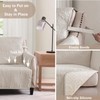 Pamhaven Soft Quilted Couch Cover with Pockets for Extra-Large Sofa,