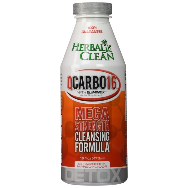 Herbal Clean BNG Enterprises Q Carbo Liquid Straw Drinks, Mango, 16 Ounce