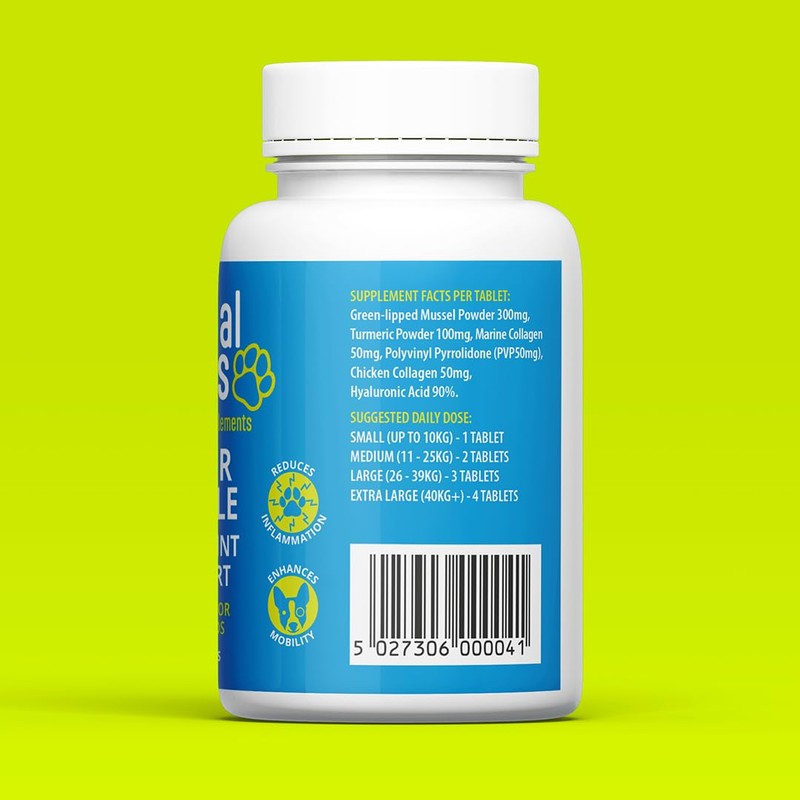 Herbal Paws Super Supple Stiff Joint Support Capsules for Dogs