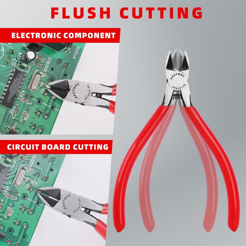 HAUTMEC 5" Precise Small Flush Cutting of Engineer Wire Cutter