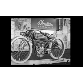 Vintage Indian Motorcycle PHOTO 1936 Bike on Display Dealership
