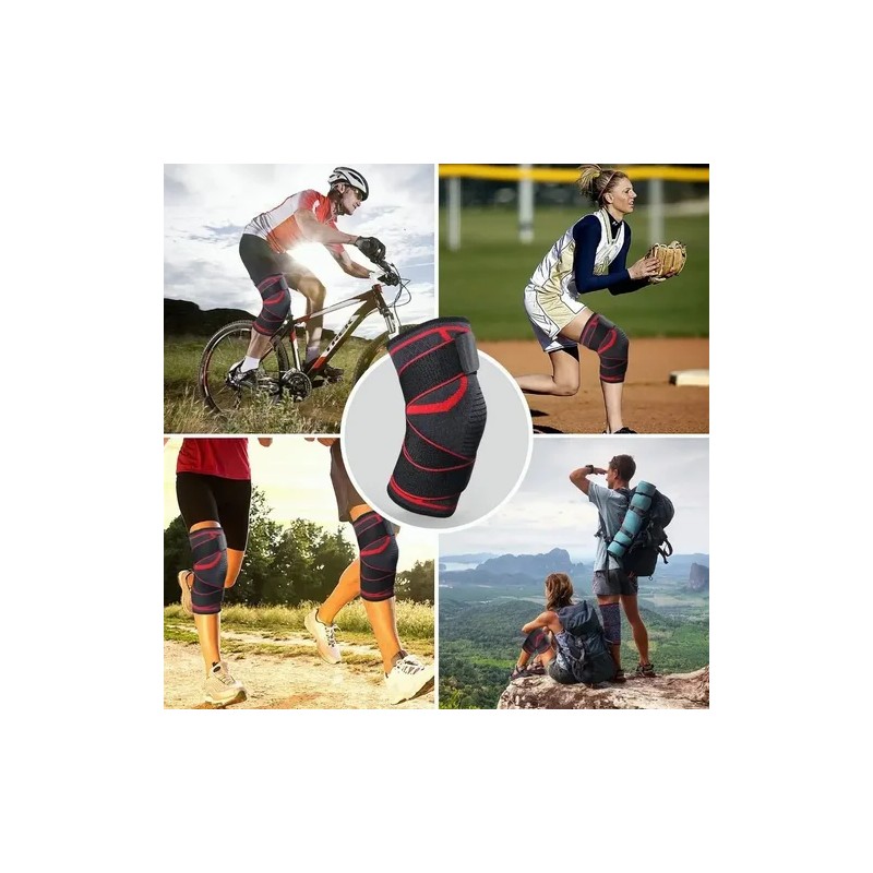 1 Par Rodilleras Elásticas Deportivas Compresion Para Gym
