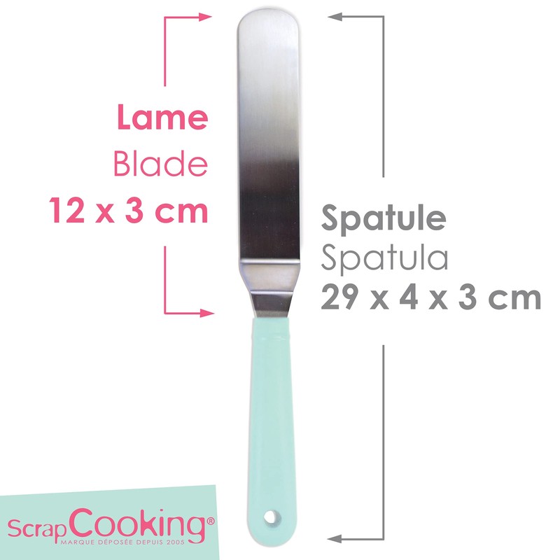 Scrapcooking 5177 Small Angled Spatula Stainless Steel Multi-coloured 3 x