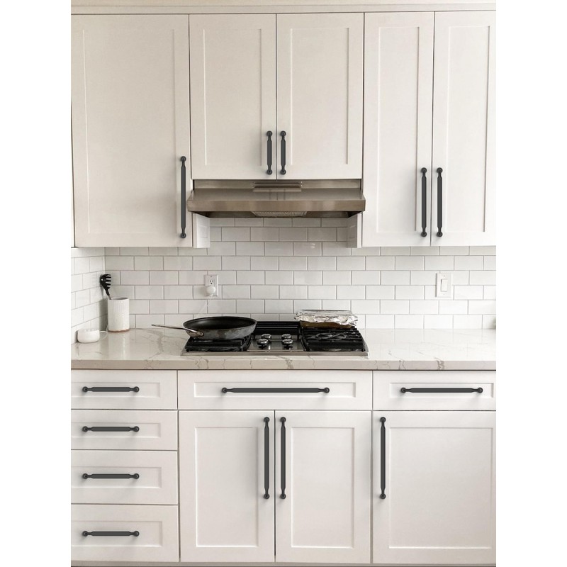 Asimerdeco 10 Pack Matte Black Cabinet Pulls 6.3 Inch(160mm) Kitchen