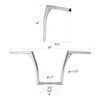 XFMT Motorcycle Chrome 14" Rise Batwing APE Handlebar 1-1/4" Hangers