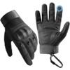Guantes para Motociclista con Pantalla Táctil, Protección Articular Cuero Antideslizantes