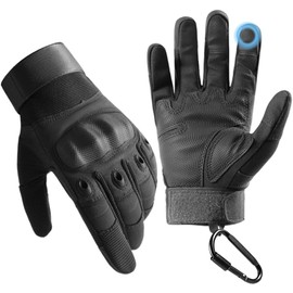 Guantes para Motociclista con Pantalla Táctil, Protección Articular Cuero Antideslizantes Unisex