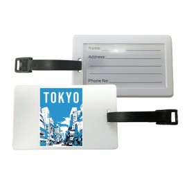 Tokyo Japan Design E Souvenir Luggage Tag 2-Pack