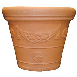 Tusco Products GP18WTC Mediterranean Inspired Garland Garden Planter, 18", Washed Terra Cotta