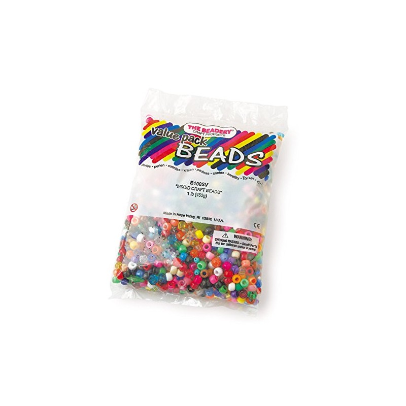 The Beadery 1-Pound Bag of Mixed Craft Beads