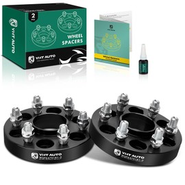 YHTAUTO 6x120mm Hub Centric Wheel Spacers 1 inch Compatible with Colorado, Canyon, Enclave, 9-4X, Acadia, Blazer, Traverse, SRX, XT5, XT6 6 Lug Tire Spacers w/ M14x1.5 Studs, 71.5mm Hub Bore 2PCS