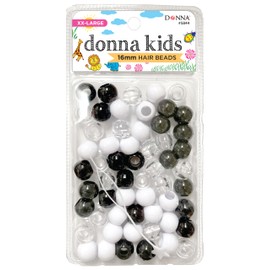 Donna 16mm Hair Beads Quick Beader Tool for Braiding Hair, Ideal for Kids DIY with Pony Beads, Perfect for Creating Unique Hair Braids, and Easy Styling, BWC Mix Color