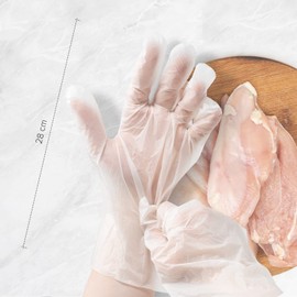 joeji's Kitchen 100pcs Eco Friendly Biodegradable Disposable Gloves - Medium Size - Non Latex Corn Starch - Compostable and Safe Food Prep Gloves