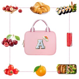 Janhavi Lunch Bag Women Insulated Soft Cute Lunch Bag for Women, Preppy Lunch Tote Bag Lunch Organizer, Kids Lunchbox Lunch Bag,Girls Lunch Boxes for School-W