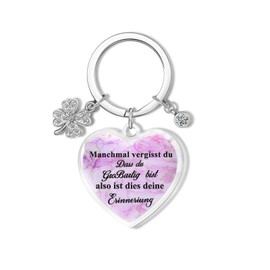 VNOX Gifts for Women Keychain: Small Gift for Men and Women, Birthday Gift for Women, Lucky Charm, Car Key Ring with Guardian Angel, Gift for Girlfriend, Mum, Son, Round