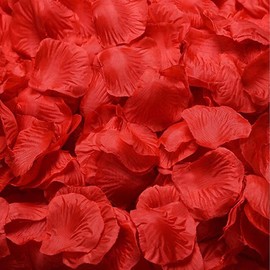 ARIATI 1000 Pieces Silk Rose Petals, Artificial Red Rose Flowers No-Taste Fade Emulation Rose Petals for Romantic Scenes Wedding Anniversary, Confession Decoration,Birthday