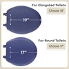 Soft Standard Vinyl Toilet Seat, Navy - 17 Inch Soft