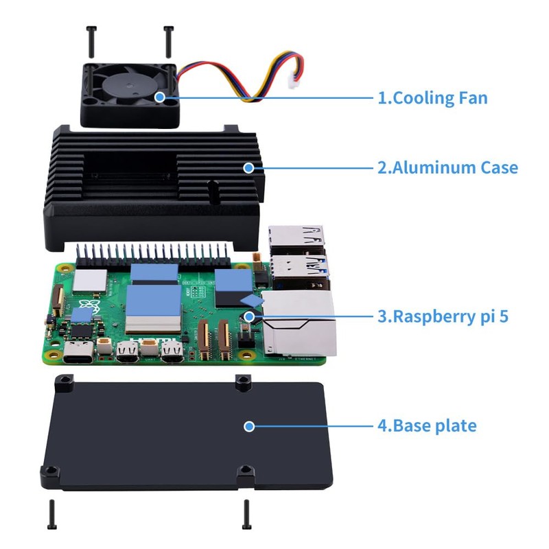 GeeekPi Raspberry Pi 5 Armor Heatsink Enclosure / Raspberry Pi