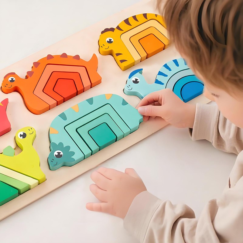 Building Blocks Geometry Puzzle Educational for Shape Color Recognition