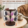 Kazheon 360° Rotating Sunglasses Organizer with Wood Tray and Base,Glasses