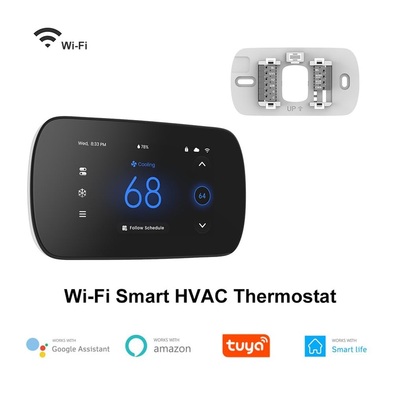 Smart Thermostats for Home, Wenzhiiot Programmable WiFi Thermostat with 4.3"