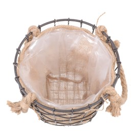 CHILDWEET 1pc Decorative Woven Iron Craft Basket Flower Container for Stylish Storage for Home Decor Nursery Organization and Floral Arrangements