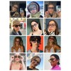 OSAGAMA Vintage Square Sunglasses for Women Men 70s Small Glasses