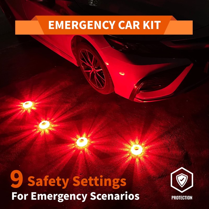 Markstor LED Road Flares 3 Pack Roadside Emergency Car Kit,