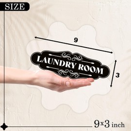 Laundry Room Sign for Door - 9x3 Dibond Laundry Decor for Room