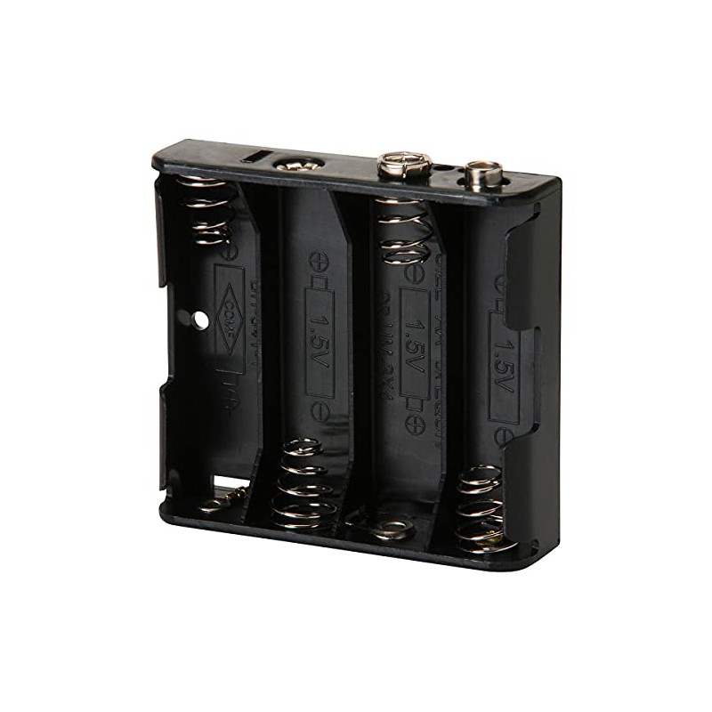 Parts Express Battery Holder for (4) AA with Standard Snap