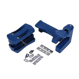 Haofy Recortadora de Doble Filo, Conjunto de Máquina de Bandas, Cabezal de Y Recorte de Cola, Herramientas de Carpintero, Herramientas de Corte de Bricolaje