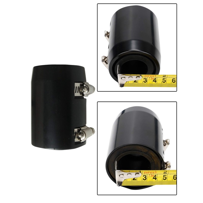 48" Black Stainless Steel Radiator Flexible Coolant Hose Kit With