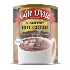 Caffe D'Vita Sugar Free Hot Cocoa Mix - Sugar Free Hot Chocolate Mix, 10 Oz Can.