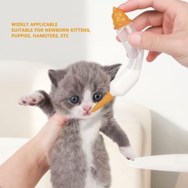 Pet Milk Feeding Bottle Glass Changeable Arc Design Newborn Pet Milk Feeder for Kitten Puppy Hamster 10ml Kitten Milk Feeding Bottle pet milk feeding bottle